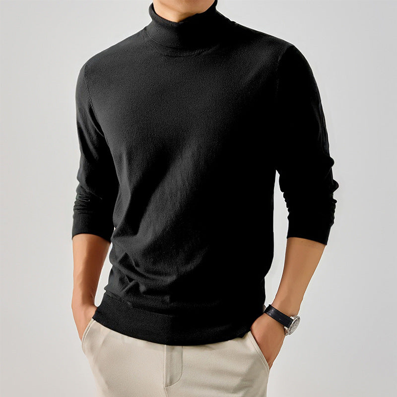 Men's Elegant Turtleneck Sweater in Fine Wool Lune London
