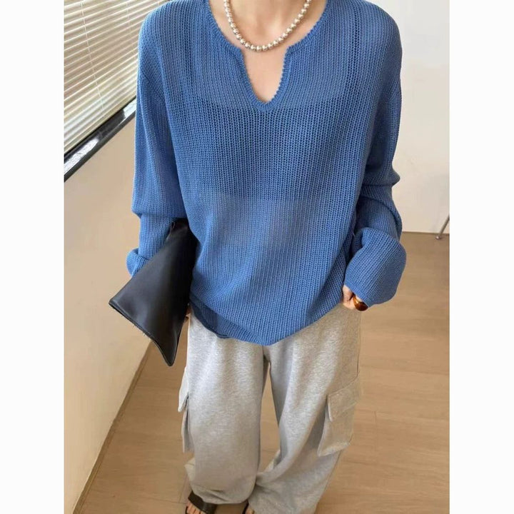 Sweat décontracté pour femmes avec un élégant col en V Chic & Stil