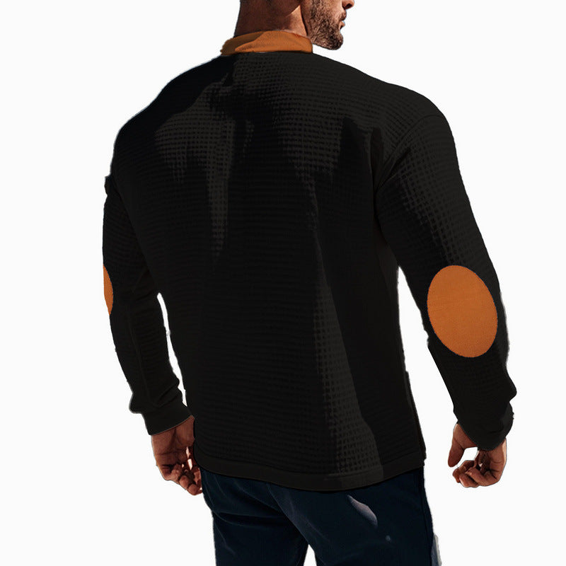 Men's long-sleeve Henley shirt with decorative lacing design Lune London