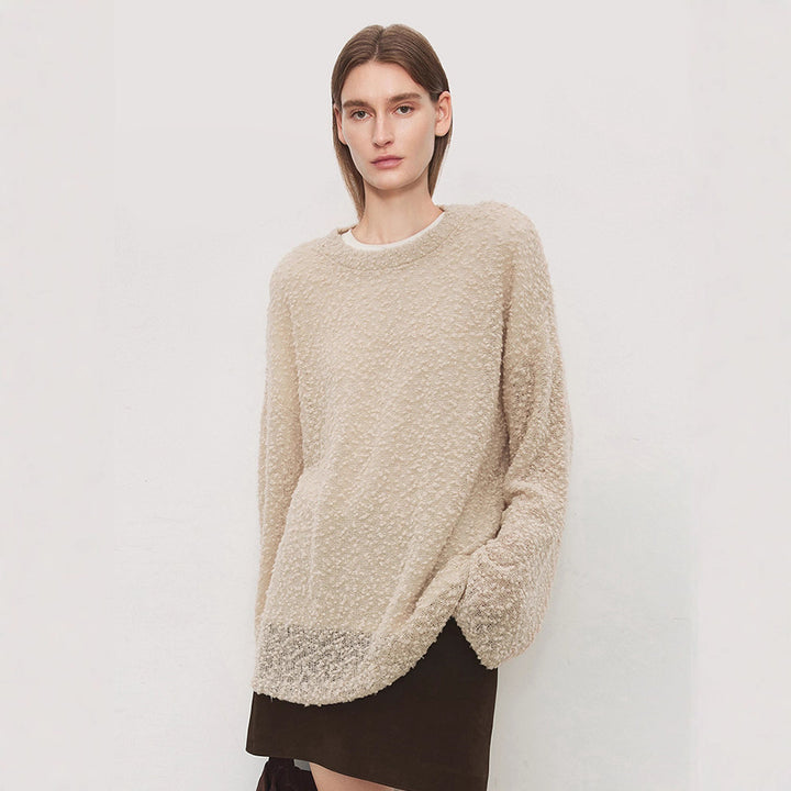 Pull en tricot confortable pour femme avec un matériau doux et une coupe oversize Chic & Stil