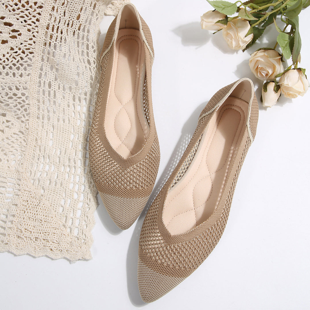 Women Pointed Toe Breathable Mesh Flats Lune London
