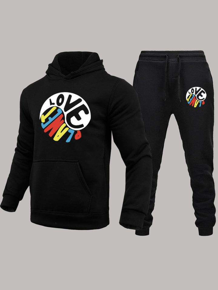 Men's Hoodie and Jogging Set with Creative Print Lune London