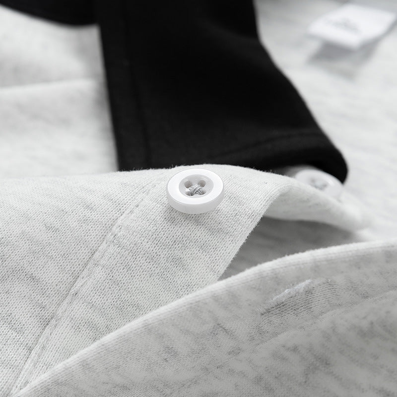 Lightweight sporty sweat shirt for men with polo collar Lune London
