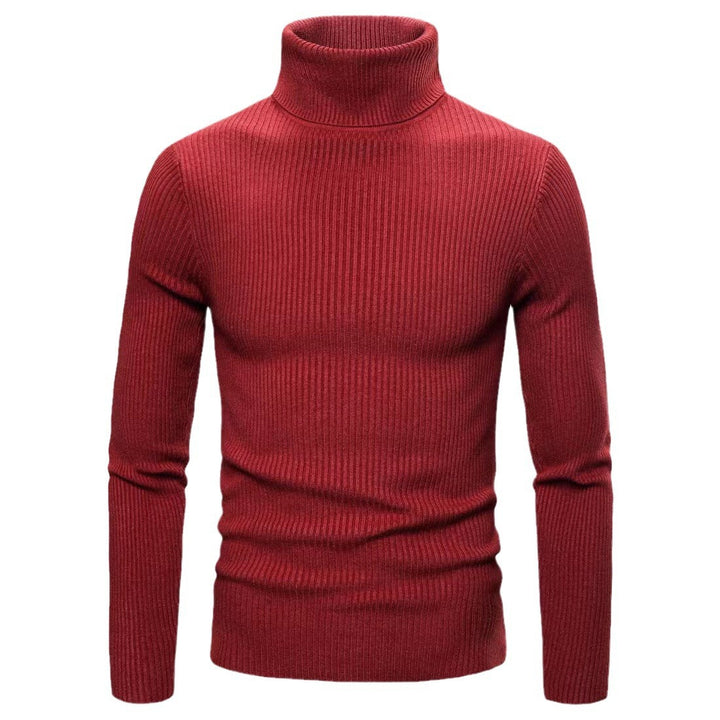 Trendy turtleneck sweater for men in fine ribbed texture Lune London