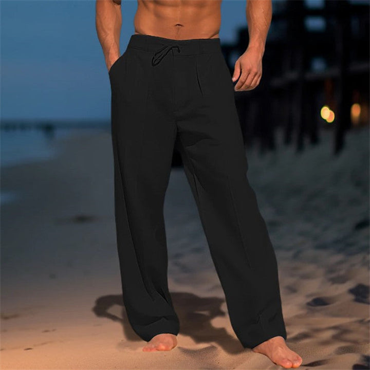 Men's Leisure Pants with Elastic Waistband and Practical Pockets Lune London