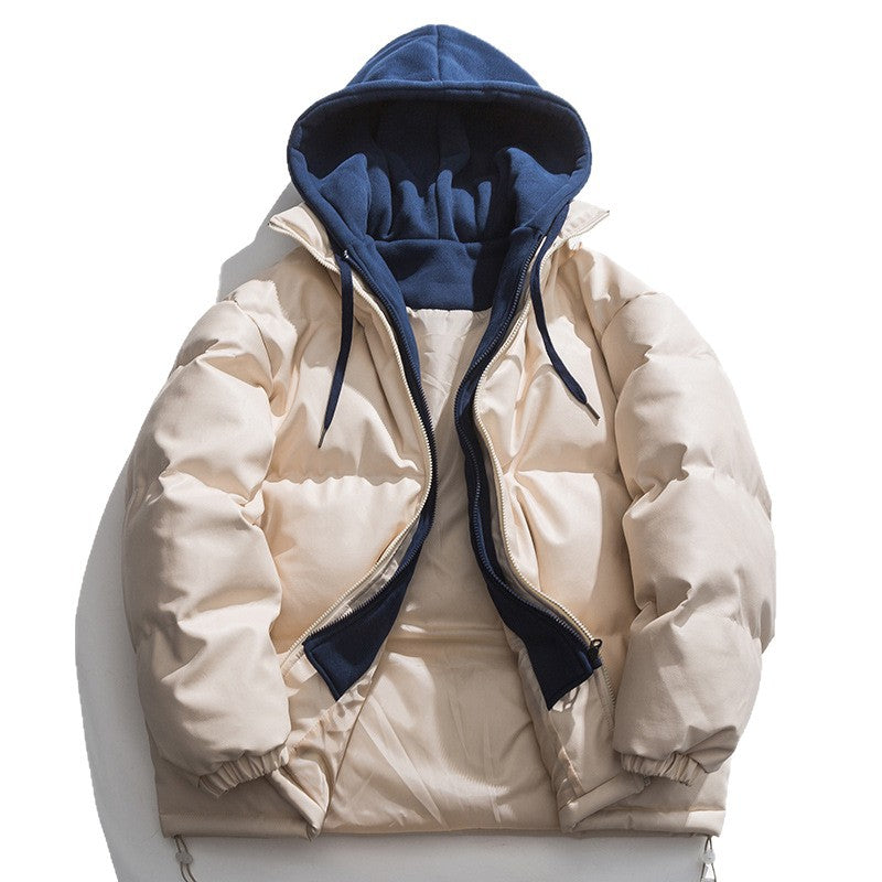 High-quality padded down jacket for men with removable hood Lune London