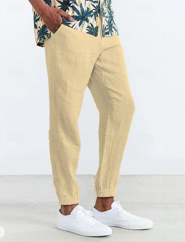 Casual chino pants for men with elastic waist and side pockets Lune London