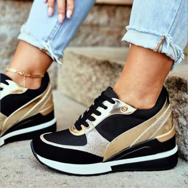 Women's Fashion Sneakers with Elegant Metallic Detail and Sporty Sole Lune London