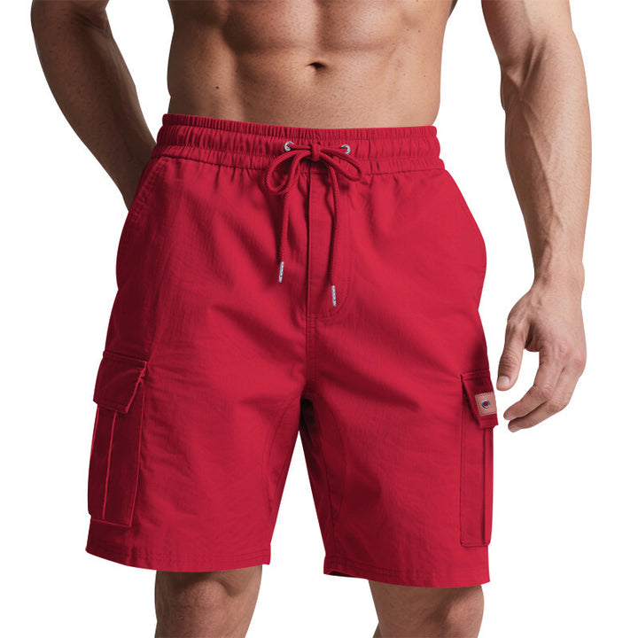 Shorts cargo pour hommes avec taille élastique et poches latérales pratiques Lune London