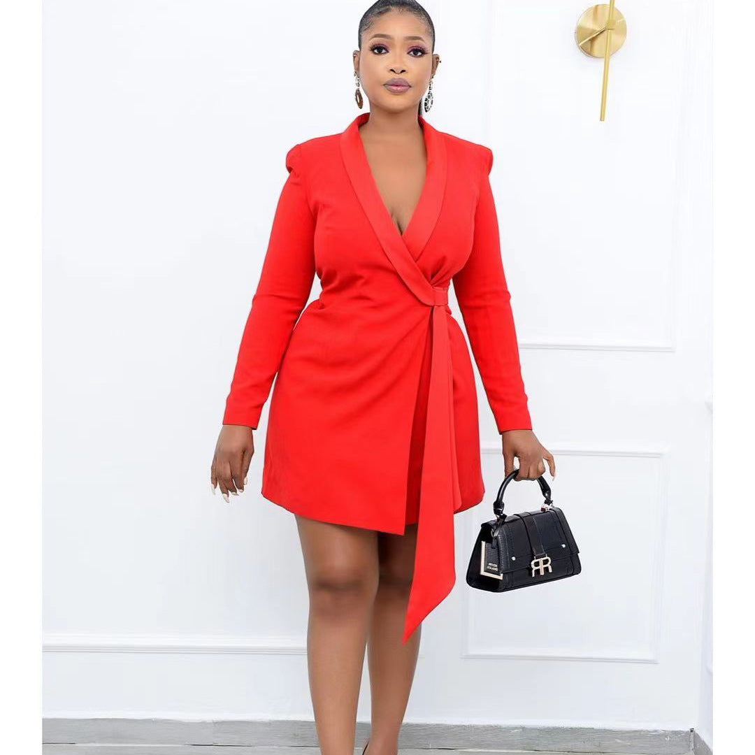 Wrapped jacket for women with elegant details and a narrow belt Lune London