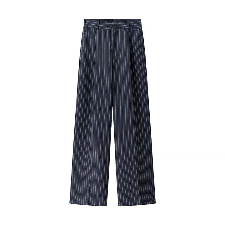 Wide high-waisted trousers for women with elegant stripes Lune London