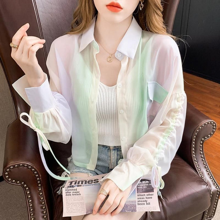 Blouse Transparente Femme avec Détails Innovants Chic & Stil