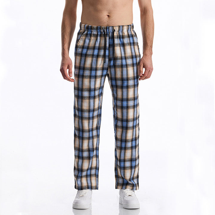 Comfortable casual pants for men with plaid pattern Lune London
