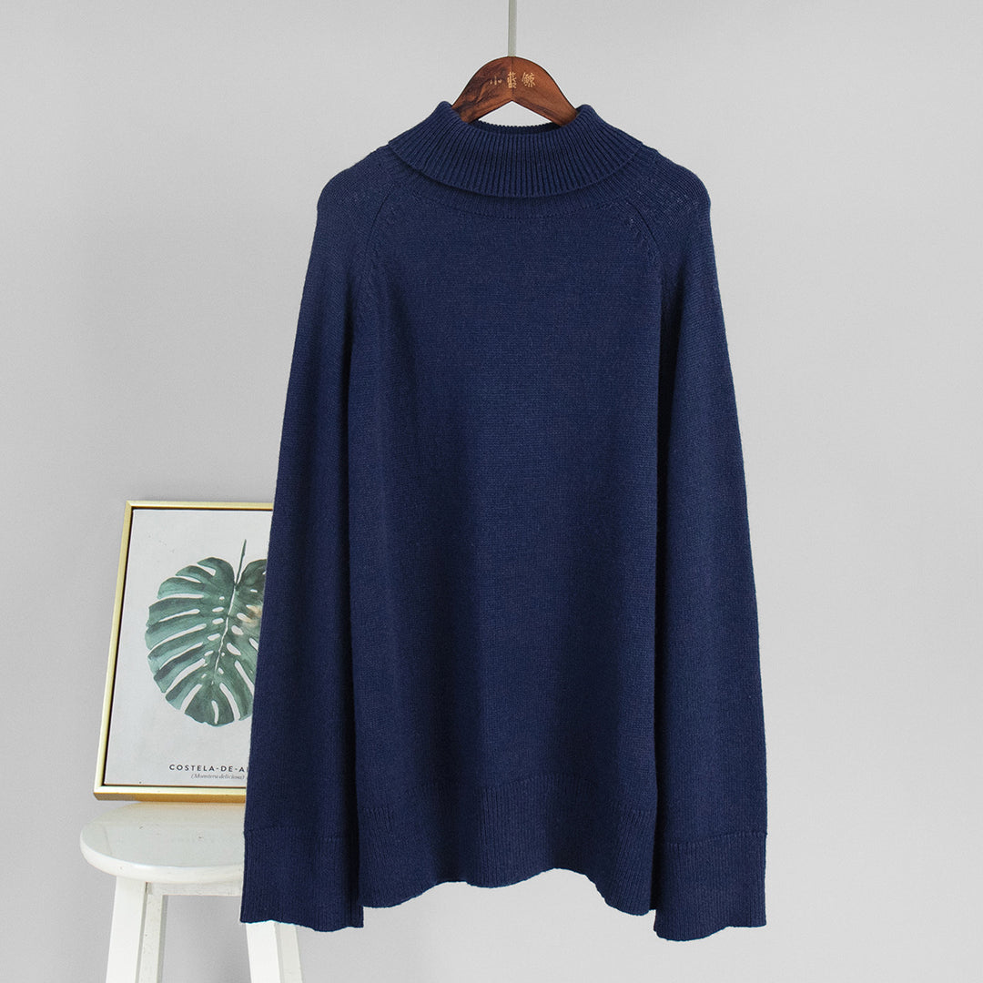 Pull femme confortable à col roulé en fine maille Chic & Stil