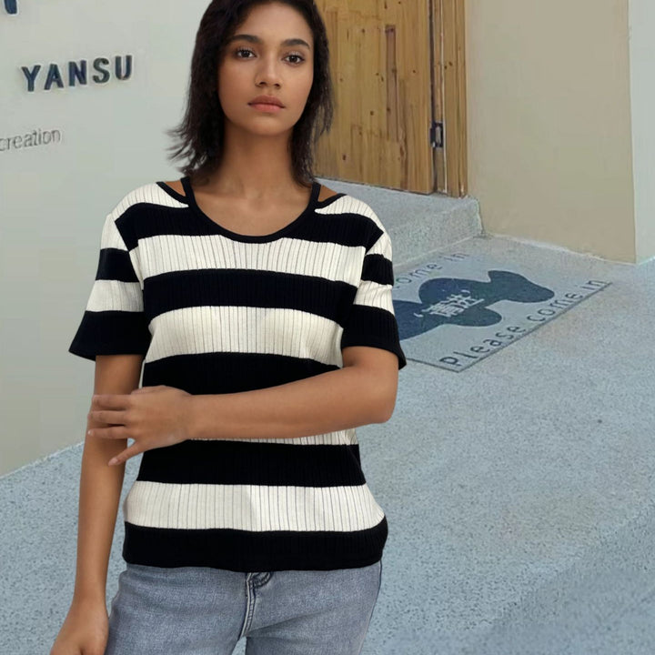 Casual ribbed knit sweater for women Lune London