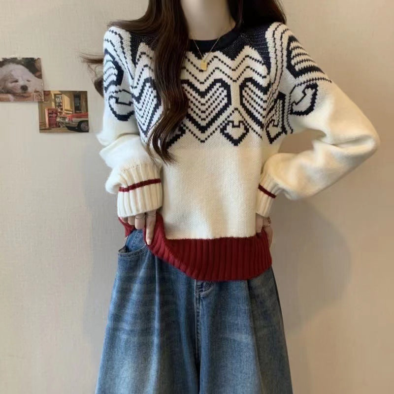 Comfortable knit sweater for women with graphic pattern Lune London