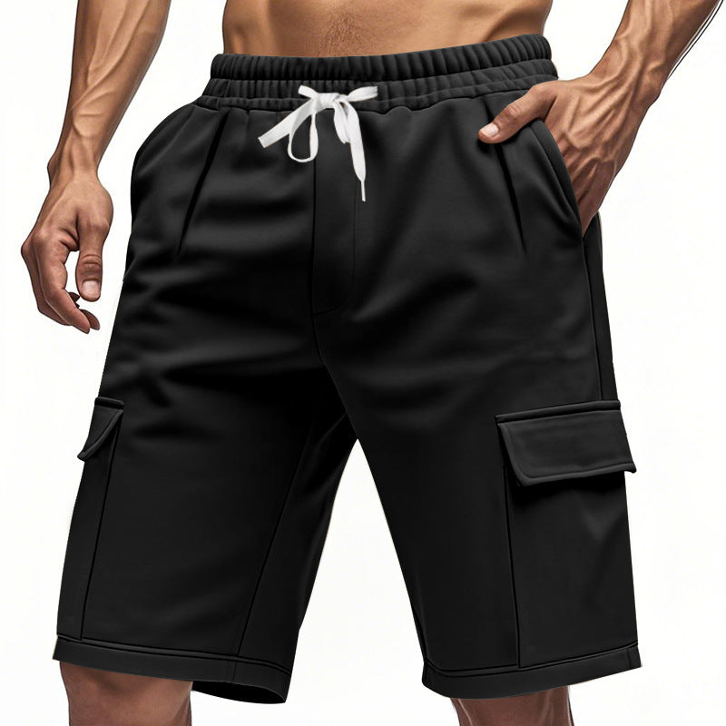 Shorts de cargo décontractés pour hommes avec taille élastique et poches latérales pratiques Lune London