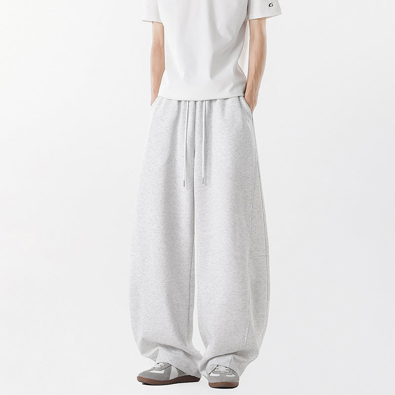 Men's Casual Loose-Fitting Leisure Pants with Elastic Waistband and Practical Side Pockets Lune London