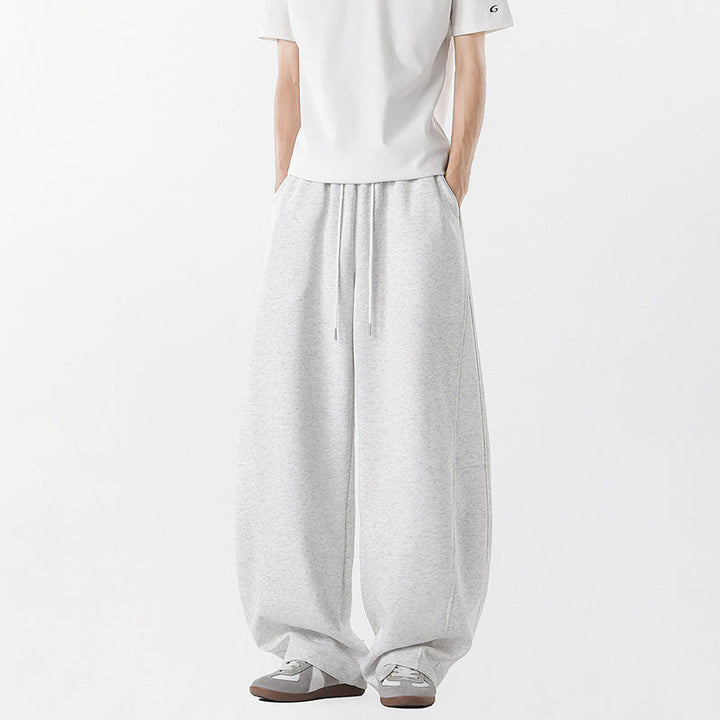 Men's Casual Loose-Fitting Leisure Pants with Elastic Waistband and Practical Side Pockets Lune London