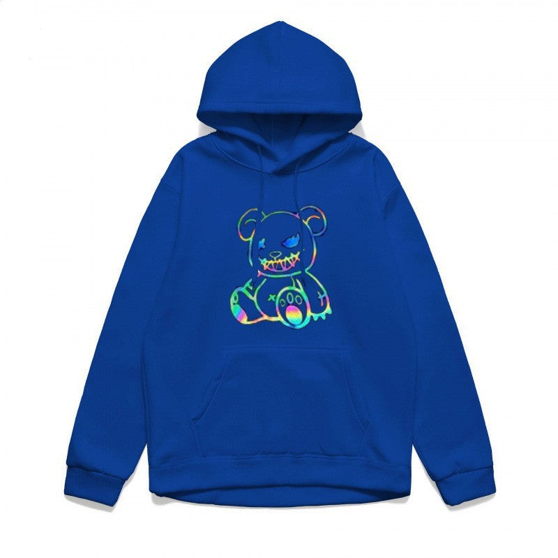 Ladies hoodie sweatshirt with cool bear motif and comfortable fit Chic & Stil