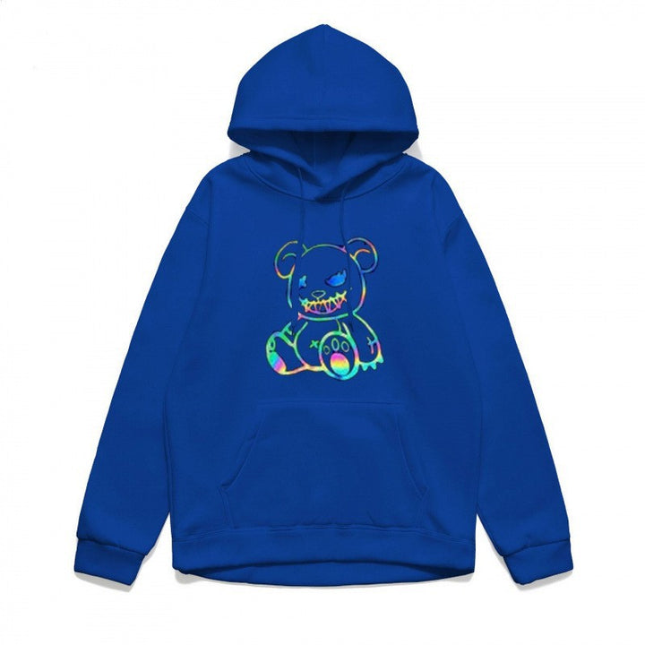 Ladies hoodie sweatshirt with cool bear motif and comfortable fit Chic & Stil