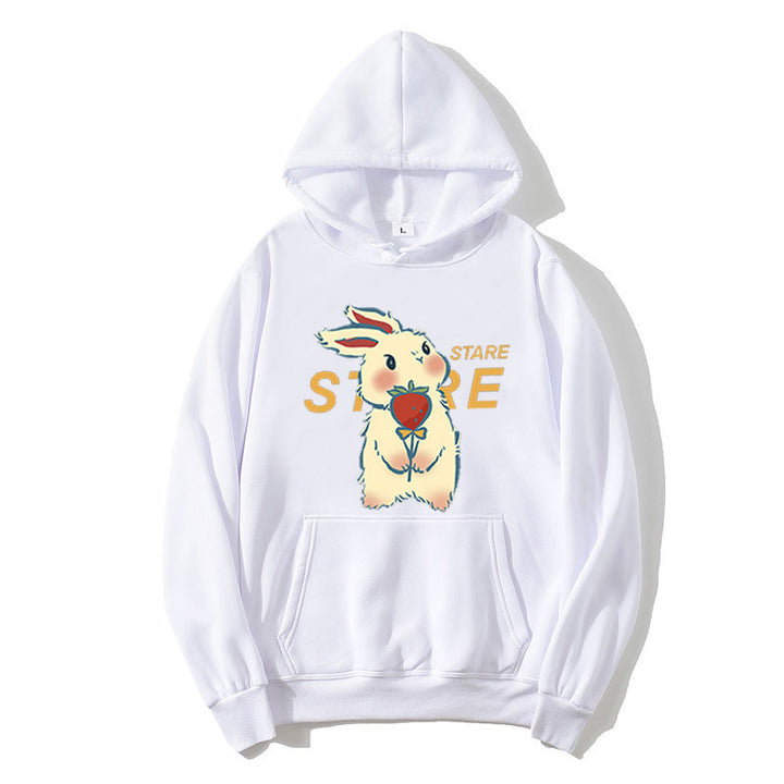 Women's hoodie with playful rabbit motif and inspirational slogan Chic & Stil