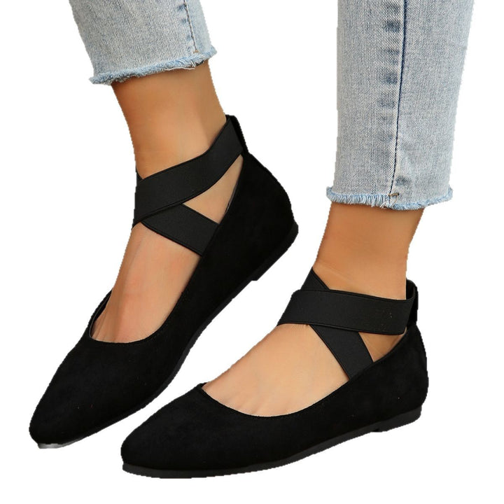 Flat velvet ballet flats for women Lune London