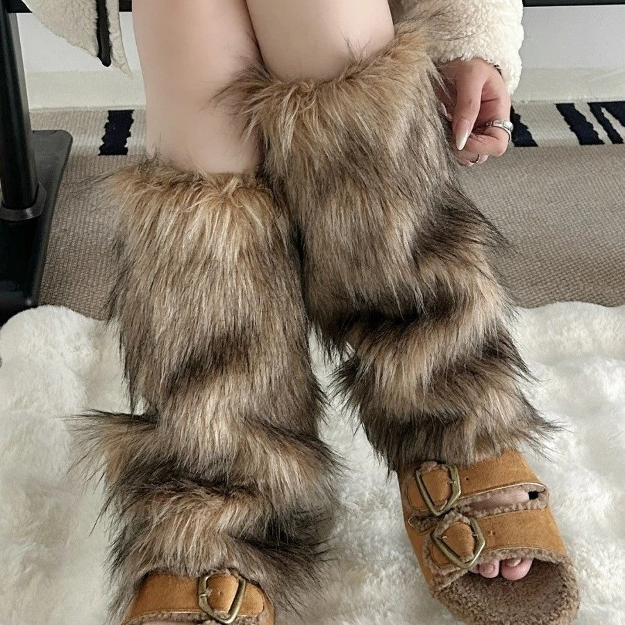 Women Stylish Faux Fur Legs Lune London