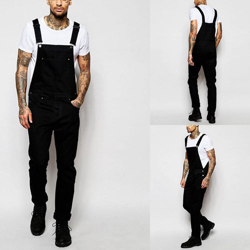 Men's Casual Denim Overalls with Adjustable Straps and Modern Fit Lune London