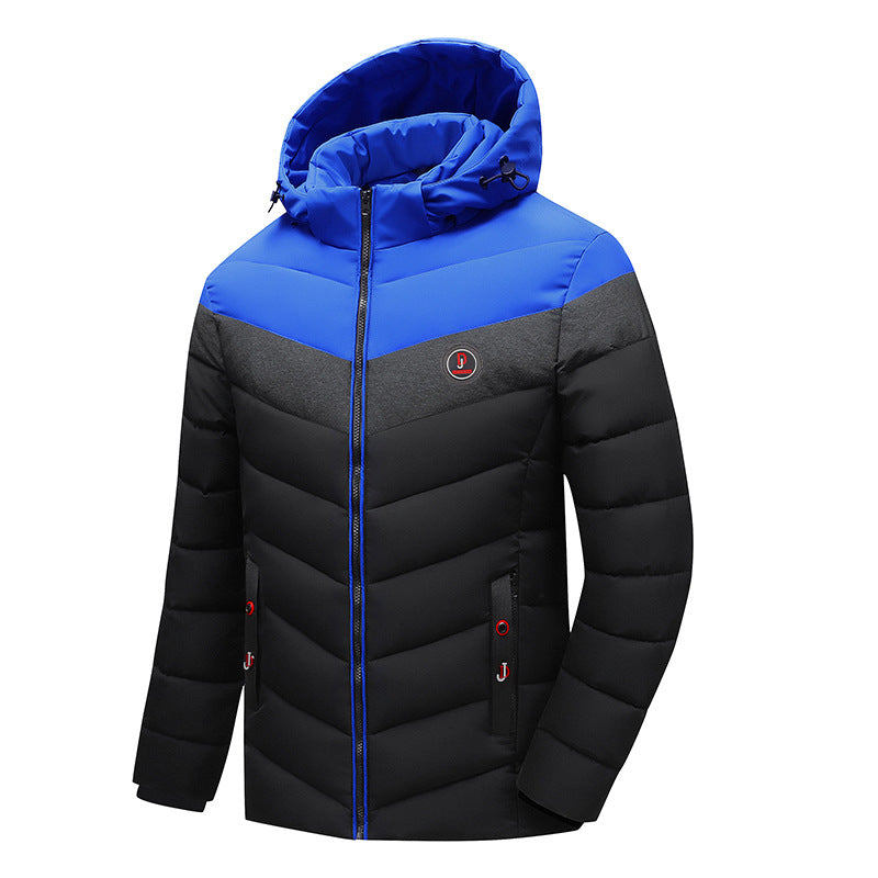 Padded winter jacket for men with hood and chic and stylish design