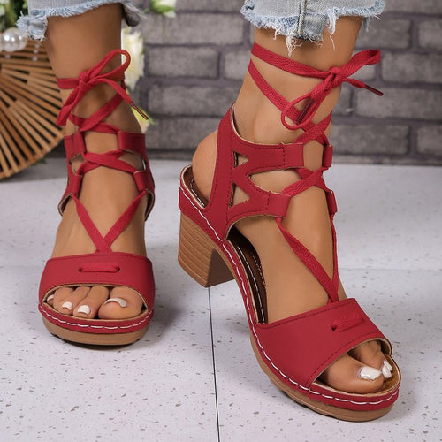 Elegant platform sandals for ladies with adjustable strap and comfortable insole Lune London
