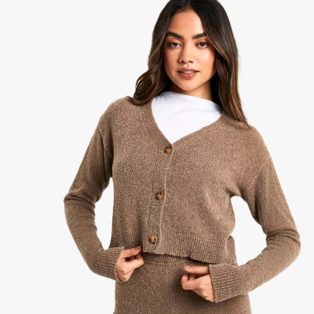 Women's loungewear set with stylish cardigan and comfortable loose pants Lune London