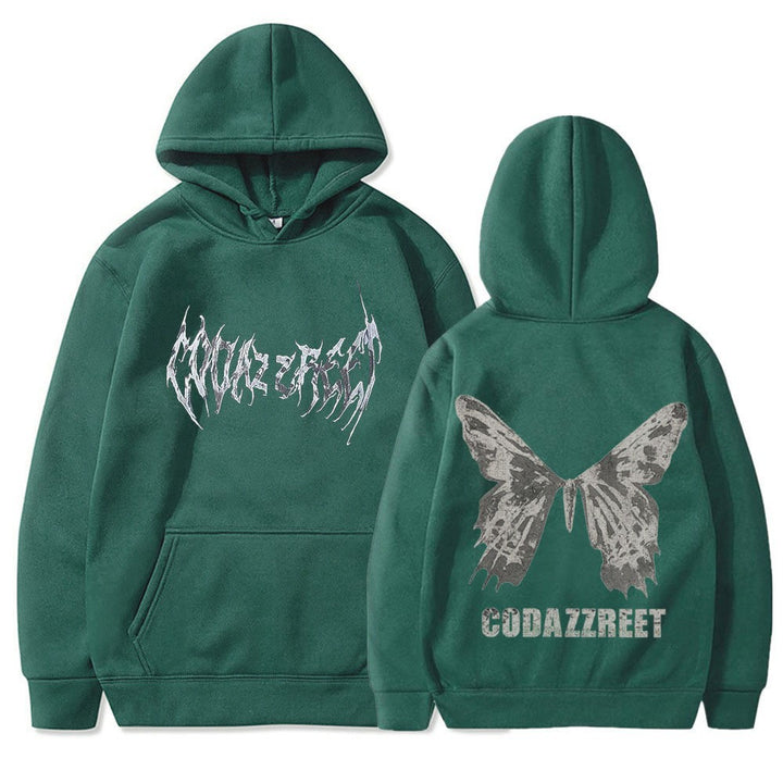 Women's hoodie with eye-catching butterfly design and artistic lettering Chic & Stil