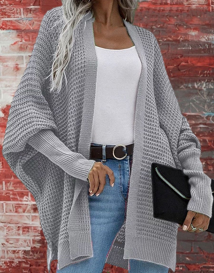 Ladies chic ribbed knit cardigan