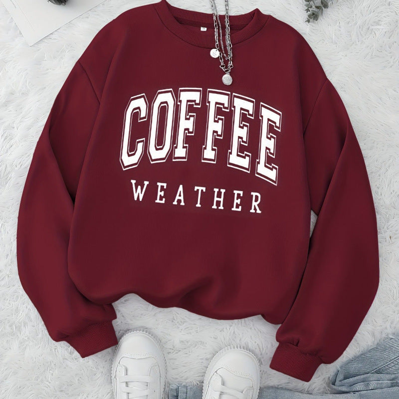 Sweatshirt femme avec impression tendance Coffee Weather Chic & Stil