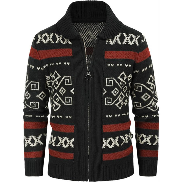Ladies cardigan with modern pattern Lune London