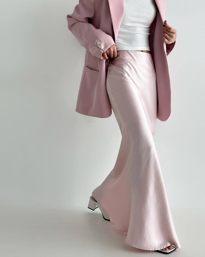 Elegant maxi skirt for women in silk blend with a flattering cut