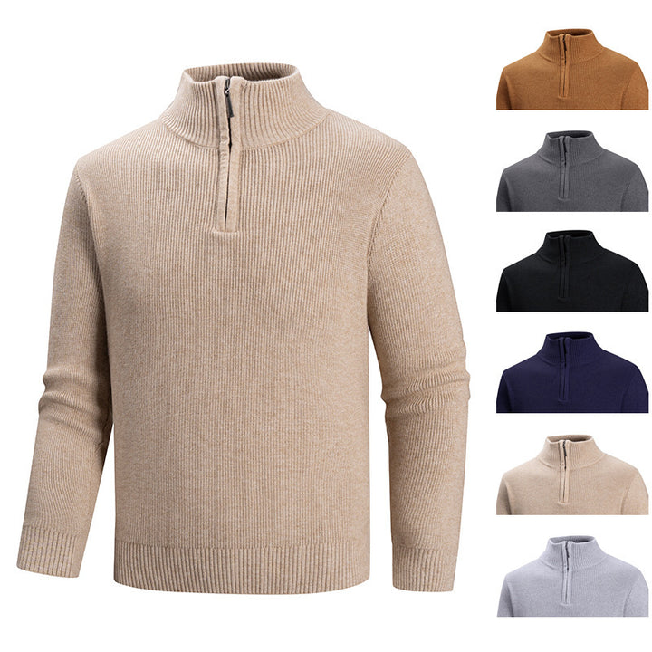 Knitted sweater for men with high collar Lune London