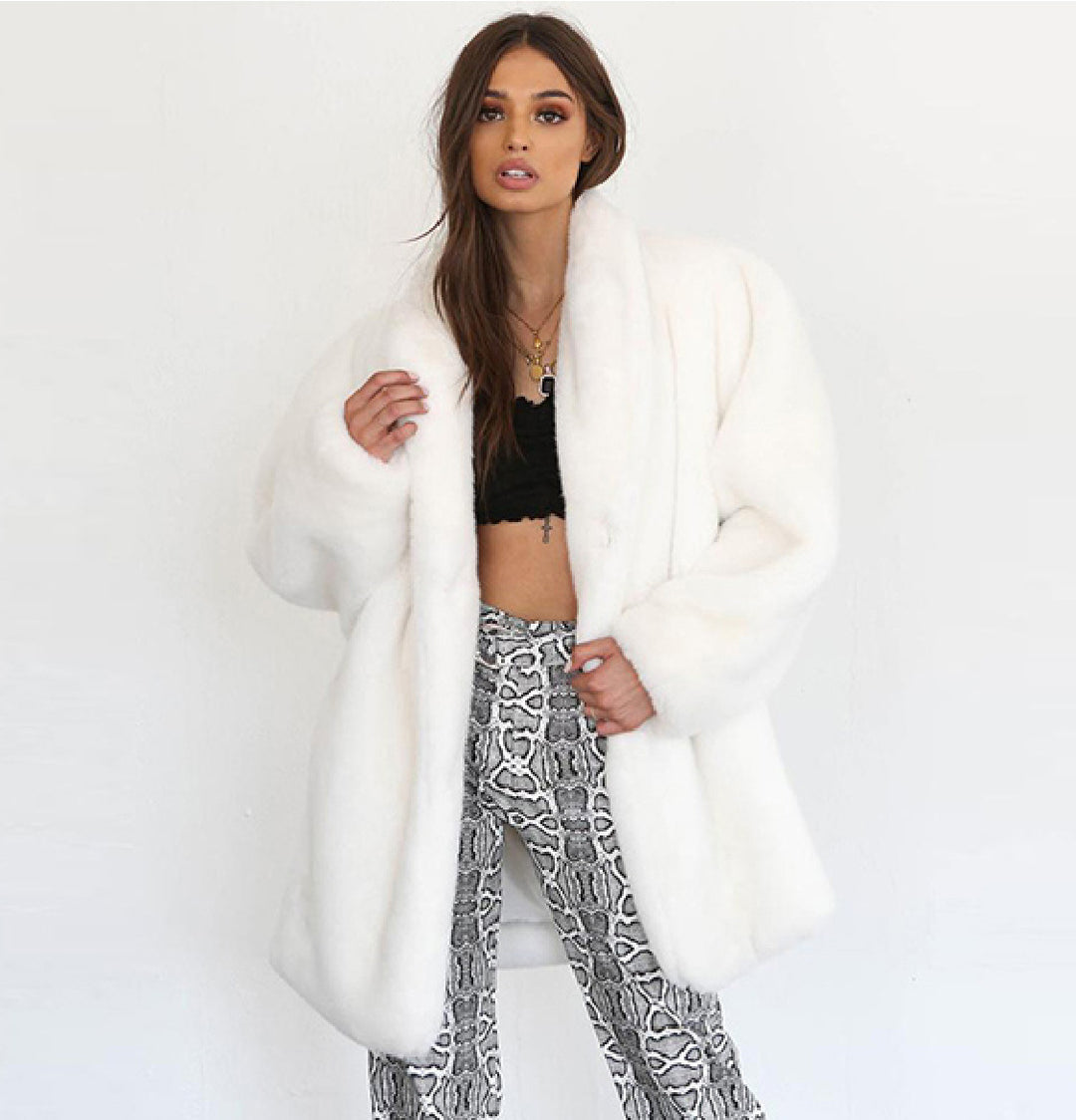 Ladies Luxury Plush Coat Lune London