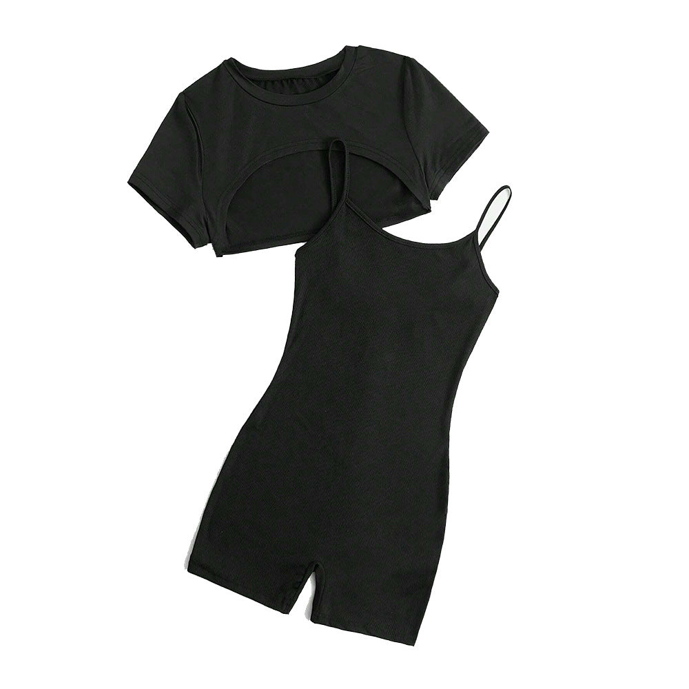 Chic & Stil women's short top and shorts set