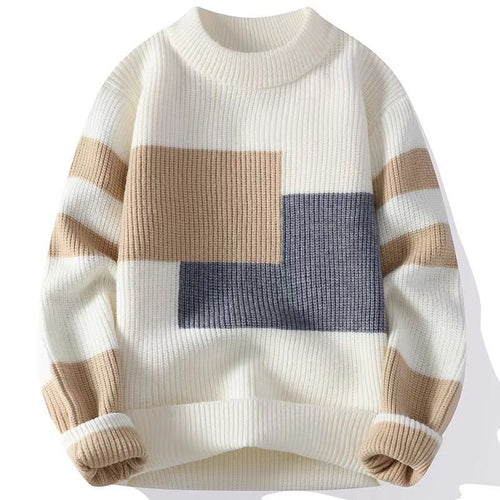 Knitted geometric pattern sweater for women Lune London