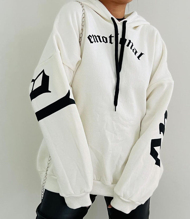 Oversized hoodie for women with an exceptional inscription Lune London