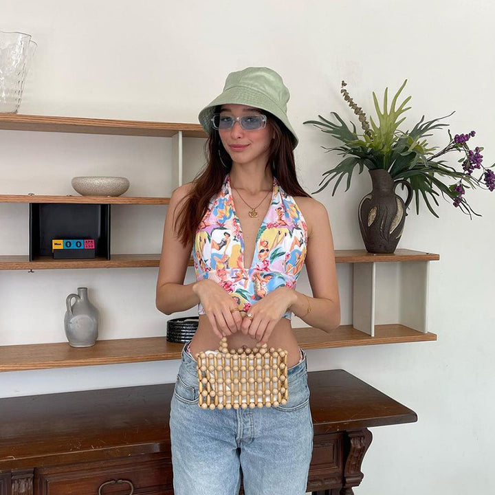 Women vintage-inspired short top Lune London