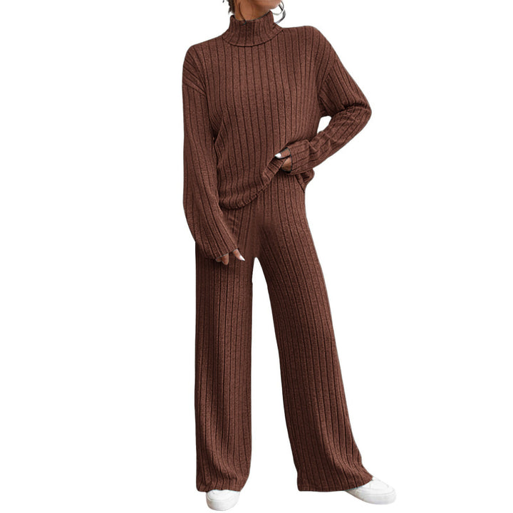 Women’s casual knit jumpsuit with high collar Lune London