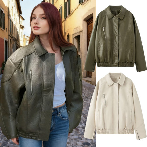 Winter jacket for women in high-quality faux leather Lune London