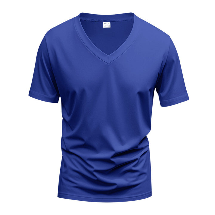 Men's V-neck t-shirt in breathable functional material Lune London