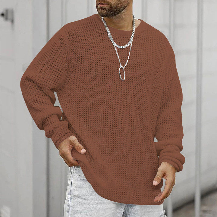 Men's chunky knit sweater with modern cut and cozy inner lining Lune London