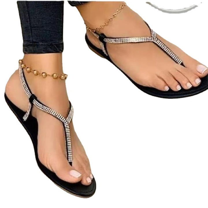 Elegant sandals for women with sparkling rhinestone embellishments Lune London