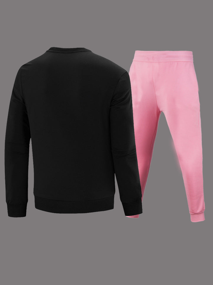 Women long sleeve t-shirt and casual jogging set with eye-catching graphic design Lune London