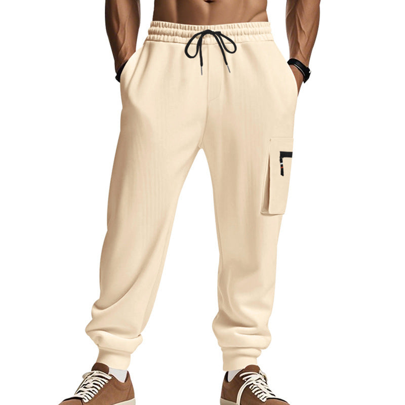 Men's cargo training pants with elastic waistband and practical pockets Lune London
